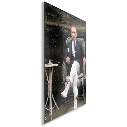 Atatürk Cam Tablo - Yatay Motif 01-033