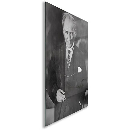 Atatürk Cam Tablo - Yatay Motif 01-034