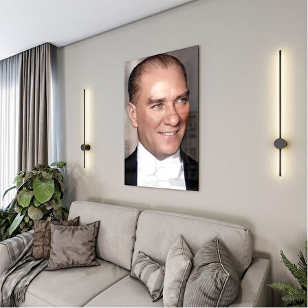 Atatürk Cam Tablo - Yatay Motif 01-038