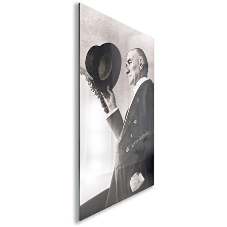 Atatürk Cam Tablo - Yatay Motif 01-039