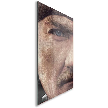 Atatürk Cam Tablo - Yatay Motif 01-040