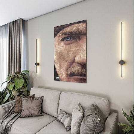 Atatürk Cam Tablo - Yatay Motif 01-040