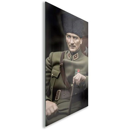 Atatürk Cam Tablo - Yatay Motif 01-044