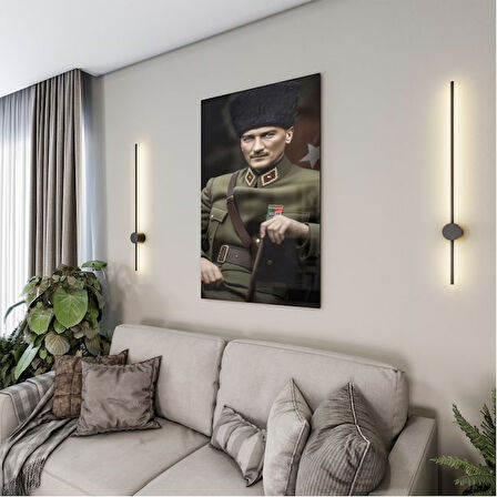 Atatürk Cam Tablo - Yatay Motif 01-044