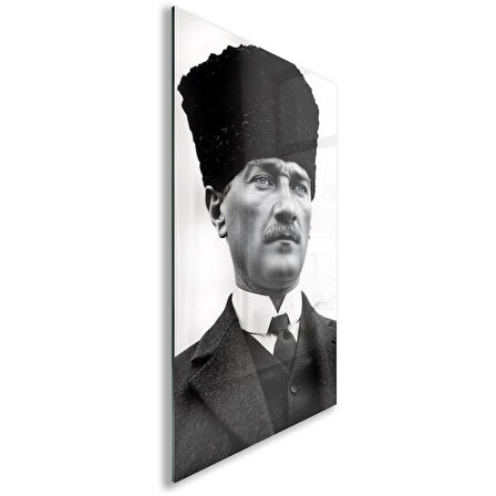 Atatürk Cam Tablo - Yatay Motif 01-045