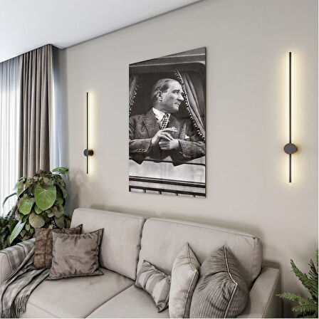 Atatürk Cam Tablo - Yatay Motif 01-046
