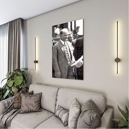 Atatürk Cam Tablo - Yatay Motif 01-047