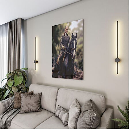 Atatürk Cam Tablo - Yatay Motif 01-048