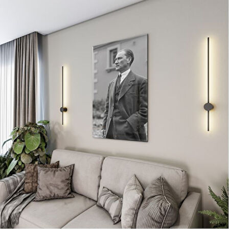 Atatürk Cam Tablo - Yatay Motif 01-050