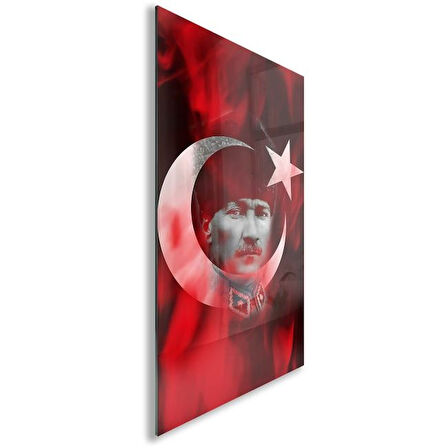 Atatürk Cam Tablo - Yatay Motif 01-051