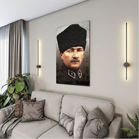Atatürk Cam Tablo - Yatay Motif 01-053