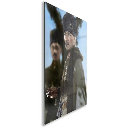 Atatürk Cam Tablo - Yatay Motif 01-054