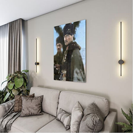 Atatürk Cam Tablo - Yatay Motif 01-054
