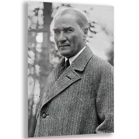 Atatürk Cam Tablo - Yatay Motif 01-055