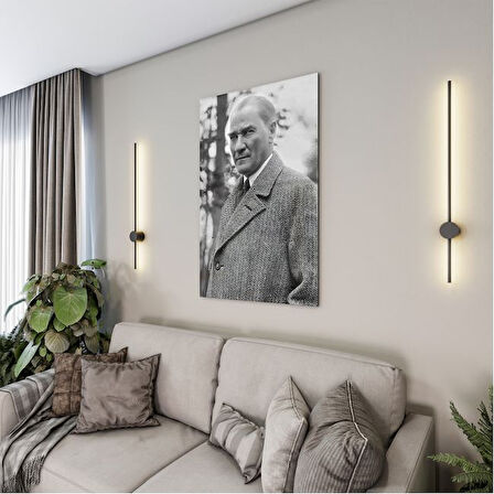 Atatürk Cam Tablo - Yatay Motif 01-055