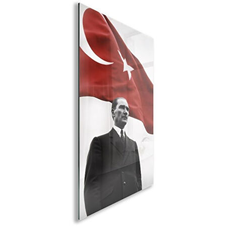 Atatürk Cam Tablo - Yatay Motif 01-057