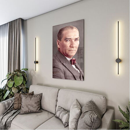 Atatürk Cam Tablo - Yatay Motif 01-058
