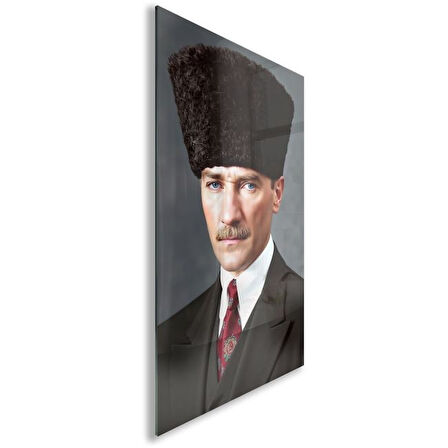 Atatürk Cam Tablo - Yatay Motif 01-059