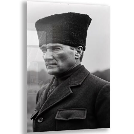 Atatürk Cam Tablo - Yatay Motif 01-061