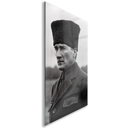 Atatürk Cam Tablo - Yatay Motif 01-061