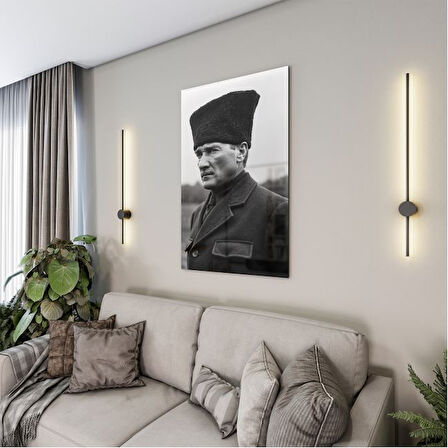 Atatürk Cam Tablo - Yatay Motif 01-061