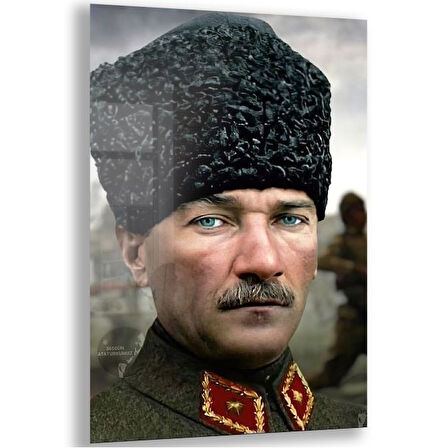 Atatürk Cam Tablo - Yatay Motif 01-062