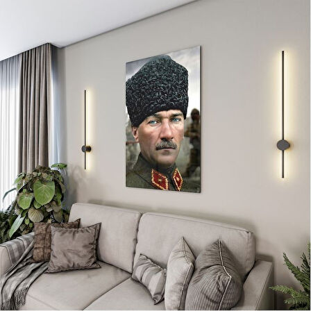 Atatürk Cam Tablo - Yatay Motif 01-062