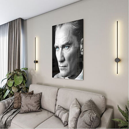 Atatürk Cam Tablo - Yatay Motif 01-065