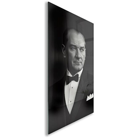 Atatürk Cam Tablo - Yatay Motif 01-070
