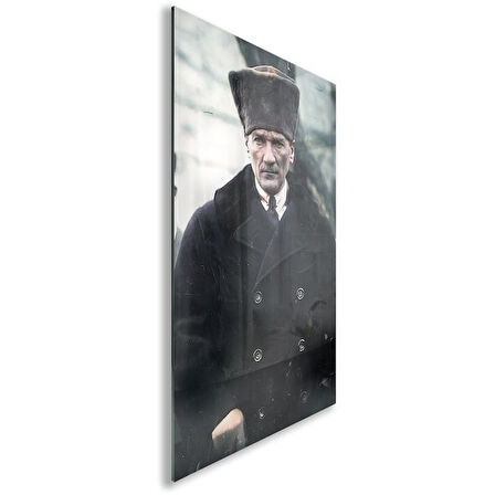 Atatürk Cam Tablo - Yatay Motif 01-072