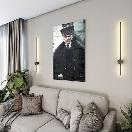 Atatürk Cam Tablo - Yatay Motif 01-072