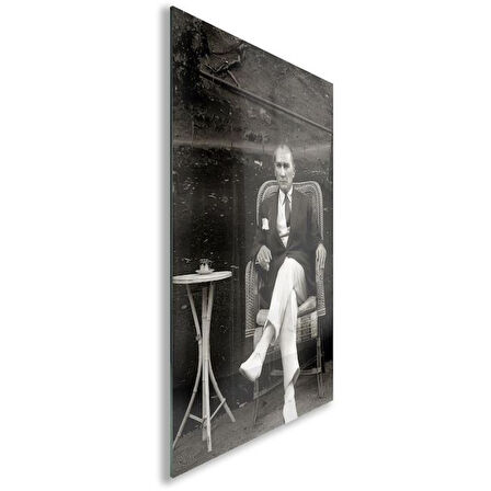 Atatürk Cam Tablo - Yatay Motif 01-074