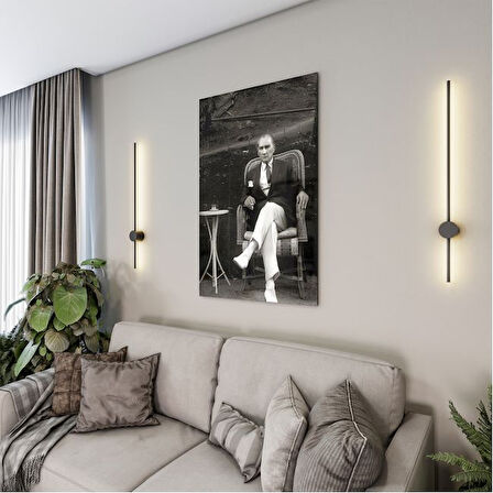 Atatürk Cam Tablo - Yatay Motif 01-074