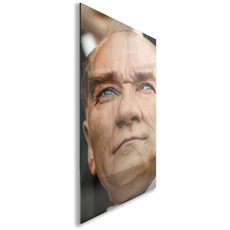 Atatürk Cam Tablo - Yatay Motif 01-076