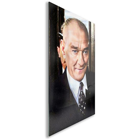 Atatürk Cam Tablo - Yatay Motif 01-077