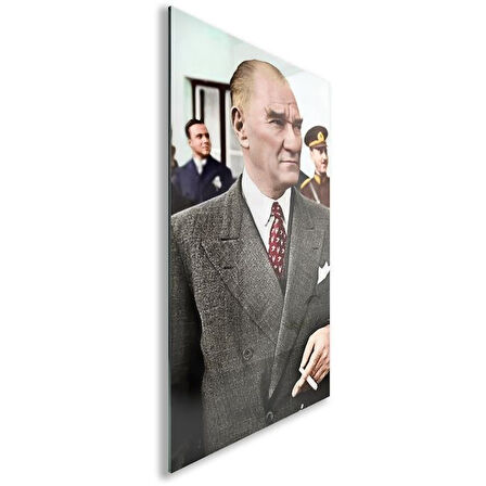 Atatürk Cam Tablo - Yatay Motif 01-079