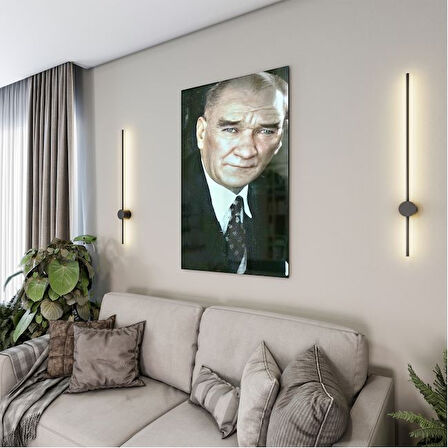 Atatürk Cam Tablo - Yatay Motif 01-081