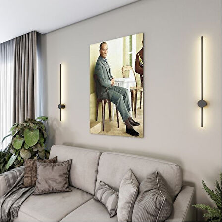 Atatürk Cam Tablo - Yatay Motif 01-082