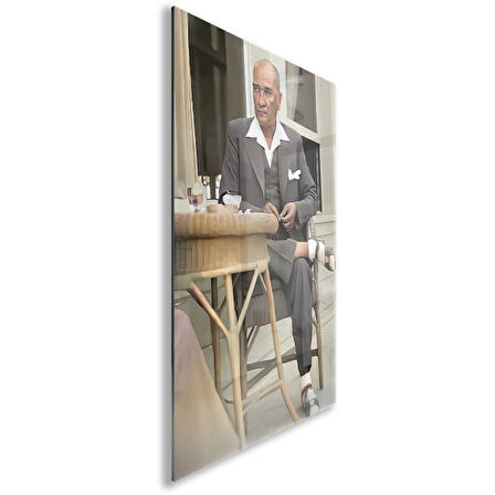 Atatürk Cam Tablo - Yatay Motif 01-083