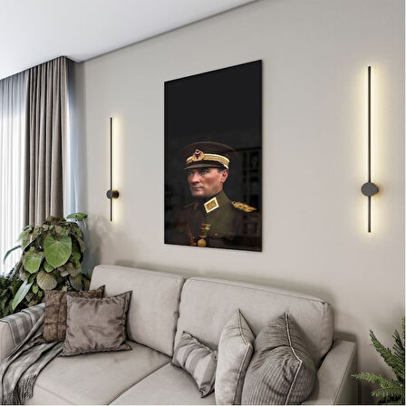 Atatürk Cam Tablo - Yatay Motif 01-088