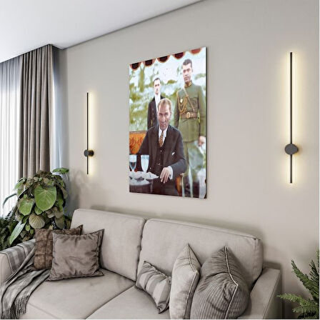 Atatürk Cam Tablo - Yatay Motif 01-090