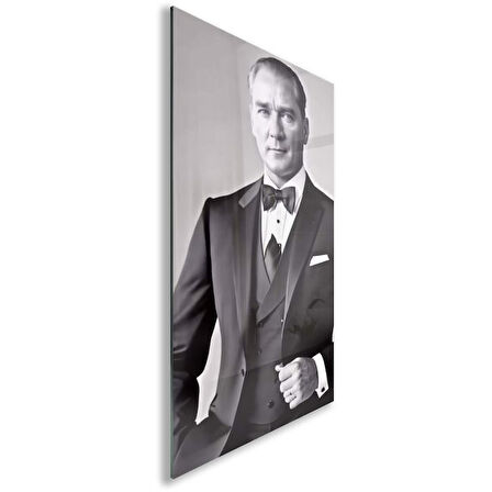 Atatürk Cam Tablo - Yatay Motif 01-091