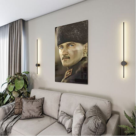 Atatürk Cam Tablo - Yatay Motif 01-092