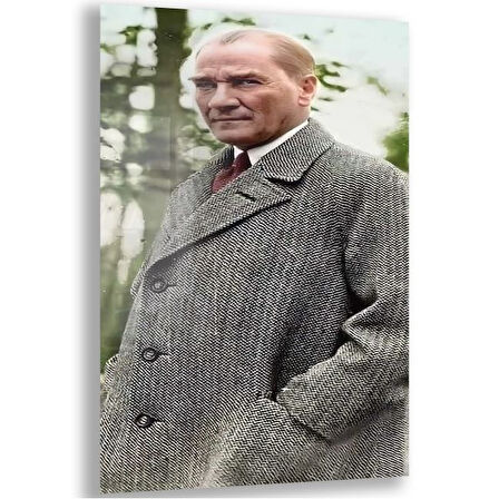 Atatürk Cam Tablo - Yatay Motif 01-093