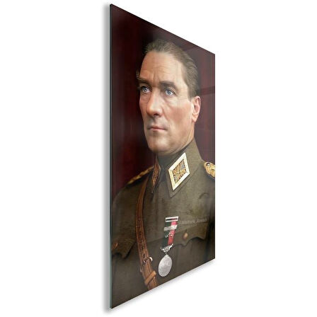 Atatürk Cam Tablo - Yatay Motif 01-094