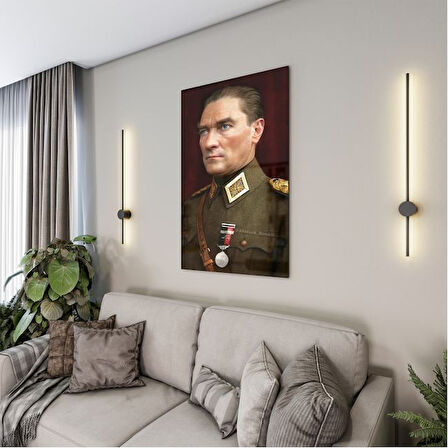 Atatürk Cam Tablo - Yatay Motif 01-094