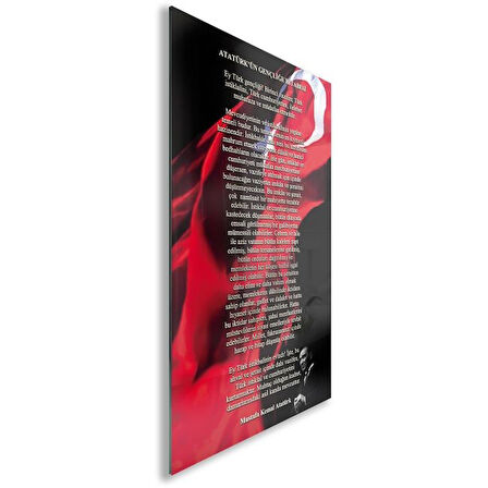 Atatürk Cam Tablo - Yatay Motif 01-095