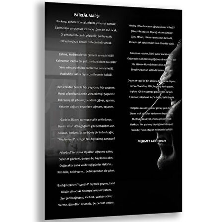 Atatürk Sözleri 1 Cam Tablo - Dikey Motif 02-013