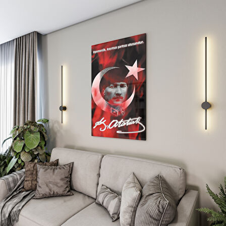 Atatürk Sözleri 7 Cam Tablo - Dikey Motif 02-002