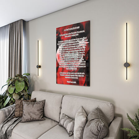 Atatürk Sözleri 7 Cam Tablo - Dikey Motif 02-012